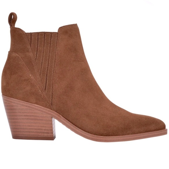 Marc Fisher Women’s Teona Pointy Toe Chelsea Leather Suede Bootie Size 10 NWT - Picture 2 of 8